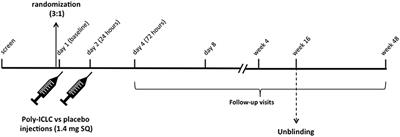 Poly-ICLC, a TLR3 Agonist, Induces Transient Innate Immune Responses in Patients With Treated HIV-Infection: A Randomized Double-Blinded Placebo Controlled Trial